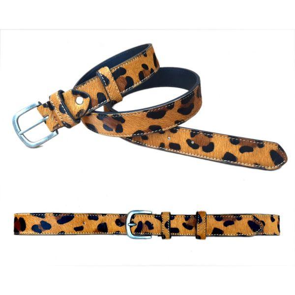 RUGGED HIDE Tan Leopard Belt BELT - Zabecca Living