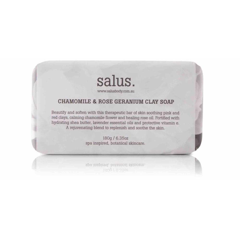 SALUS Chamomile & Rose Geranium Clay Soap - 180g SOAP - Zabecca Living