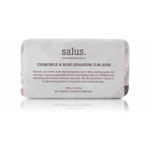 SALUS Chamomile & Rose Geranium Clay Soap - 180g SOAP - Zabecca Living