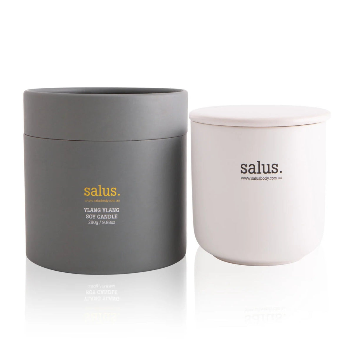 SALUS Soy Porcelain Candle - Ylang Ylang CANDLE - Zabecca Living