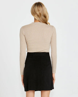 SASS Madeline Lurex Knit Top - Cream Gold Jumpers + Knitwear - Zabecca Living