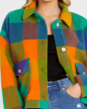 SASS Morgan Check Jacket - Multi Check Winter Jacket - Zabecca Living
