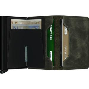 SECRID Slimwallet - Vintage Olive/Black WALLET - Zabecca Living