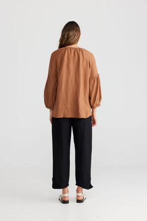 SHANTY Salemo Top - Terracotta Shirts & Blouses - Zabecca Living