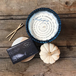 SIMPATICO Hobnail 100 Hour Candle - Ambergris CANDLE - Zabecca Living