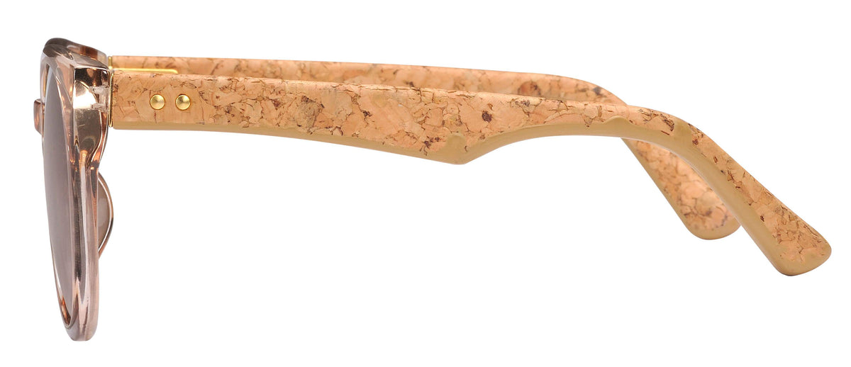 STICKS & SPARROW Clover - Crystal Champagne Sunglasses - Zabecca Living