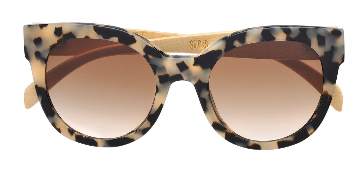 STICKS & SPARROW Coast - Ivory Tortoise Sunglasses - Zabecca Living