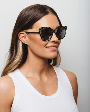 STICKS & SPARROW Coast - Ivory Tortoise Sunglasses - Zabecca Living