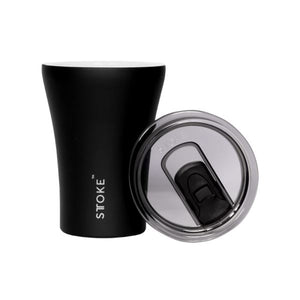 STTOKE Reusable Coffee Cup 8OZ/227ml COFFEE, TEA & DRINKS LUX BLACK - Zabecca Living