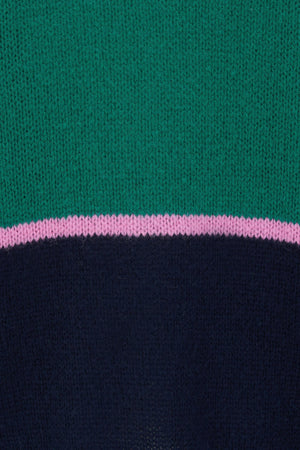 SUGARHILL BRIGHTON Yvette Cardigan - Green/Navy Split CARDIGAN - Zabecca Living