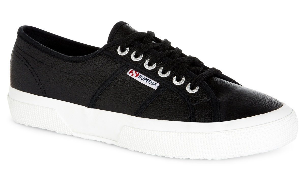 SUPERGA 2750 EFGLU Black Leather Shoe FOOTWEAR - Zabecca Living