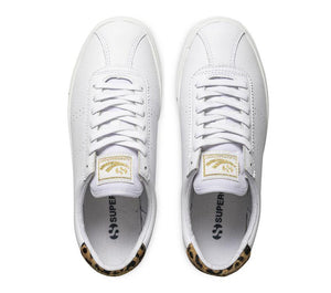 SUPERGA 2843 - Leopard Womens White Leather Sneaker FOOTWEAR - Zabecca Living