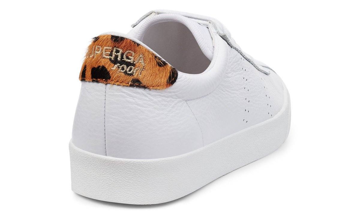 SUPERGA 2843 - Leopard Womens White Leather Sneaker FOOTWEAR - Zabecca Living