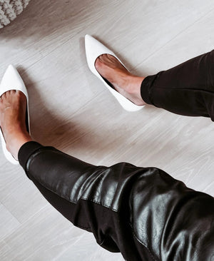 SUZY D LONDON Vegan Leather Mix Ultimate Jogger - Black JOGGER - Zabecca Living