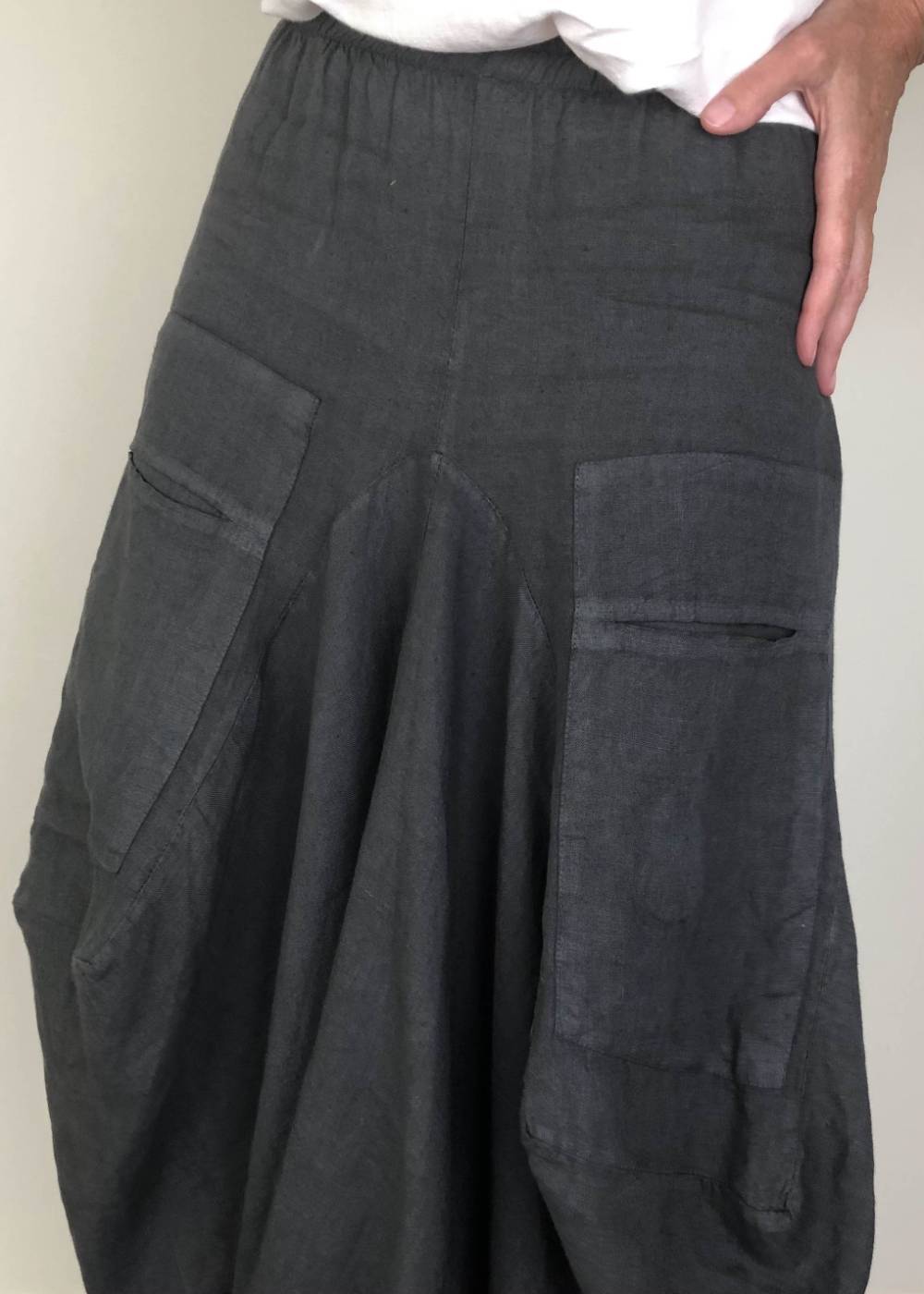 TALIA BENSON Italian Linen Skirt - Petrol Skirt - Zabecca Living