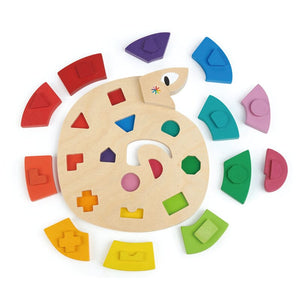 TENDER LEAF Colour Me Happy Wooden Worm Puzzle TODDLER (1-3 Yrs) - Zabecca Living