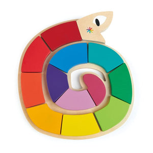 TENDER LEAF Colour Me Happy Wooden Worm Puzzle TODDLER (1-3 Yrs) - Zabecca Living