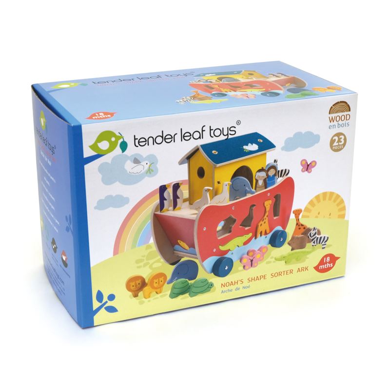 TENDER LEAF Noah's Shape Sorter Ark TODDLER (1-3 Yrs) - Zabecca Living