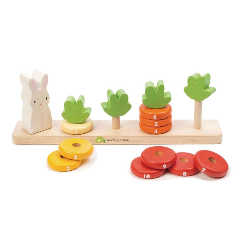 TENDER LEAF TOYS Counting Carrots Wooden Stacker TODDLER (1-3 Yrs) - Zabecca Living