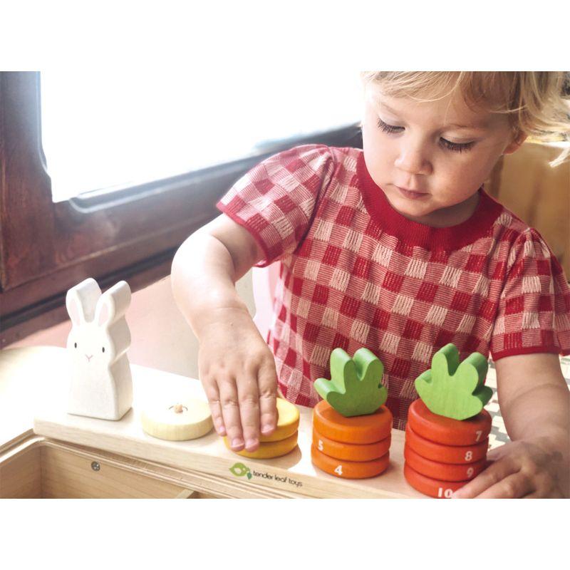 TENDER LEAF TOYS Counting Carrots Wooden Stacker TODDLER (1-3 Yrs) - Zabecca Living