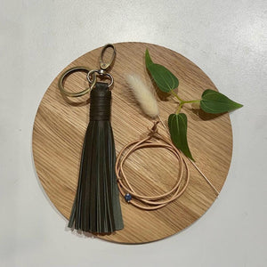 THE SCARF COMPANY Nelly Tassel Keyring - Green BAG ACCESSORY - Zabecca Living