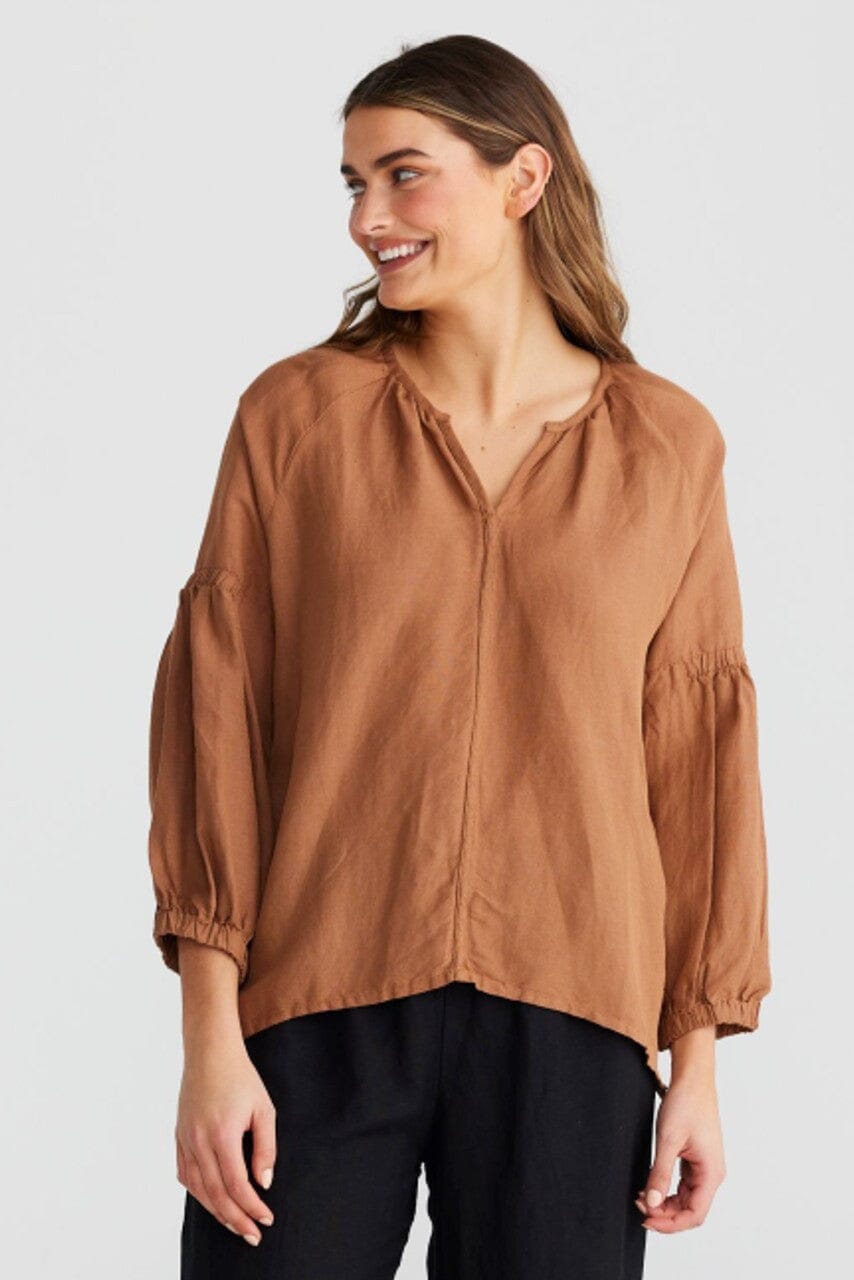 THE SHANTY CORPORATION Salerno Top - Terracotta Shirts & Blouses - Zabecca Living