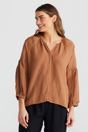 THE SHANTY CORPORATION Salerno Top - Terracotta Shirts & Blouses - Zabecca Living