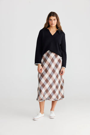 THE SHANTY CORPORATION Sicily Skirt - Luciana Check Skirt - Zabecca Living