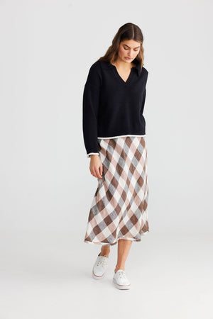 THE SHANTY CORPORATION Sicily Skirt - Luciana Check Skirt - Zabecca Living