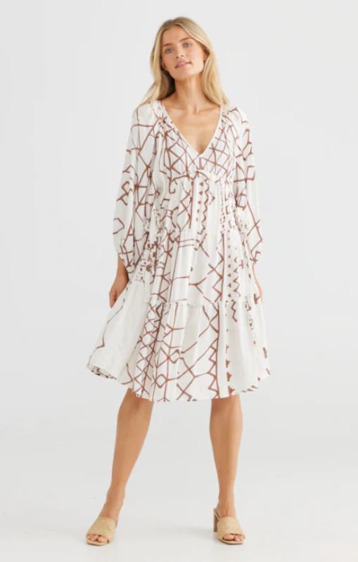 THE SHANTY CORPORATION Wing And A Prayer Dress - Indus Dress - Zabecca Living