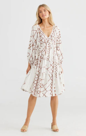 THE SHANTY CORPORATION Wing And A Prayer Dress - Indus Dress - Zabecca Living