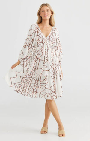 THE SHANTY CORPORATION Wing And A Prayer Dress - Indus Dress - Zabecca Living