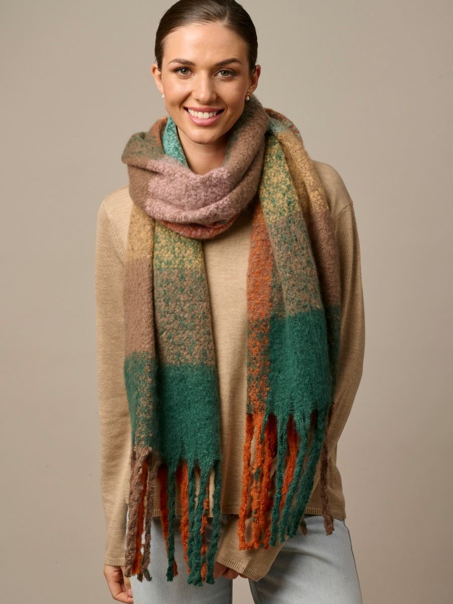 TIGER TREE Aberdeen Scarf - Rust scarf - Zabecca Living