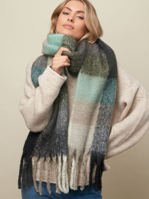 TIGER TREE Checkers Scarf - Kiwi scarf - Zabecca Living