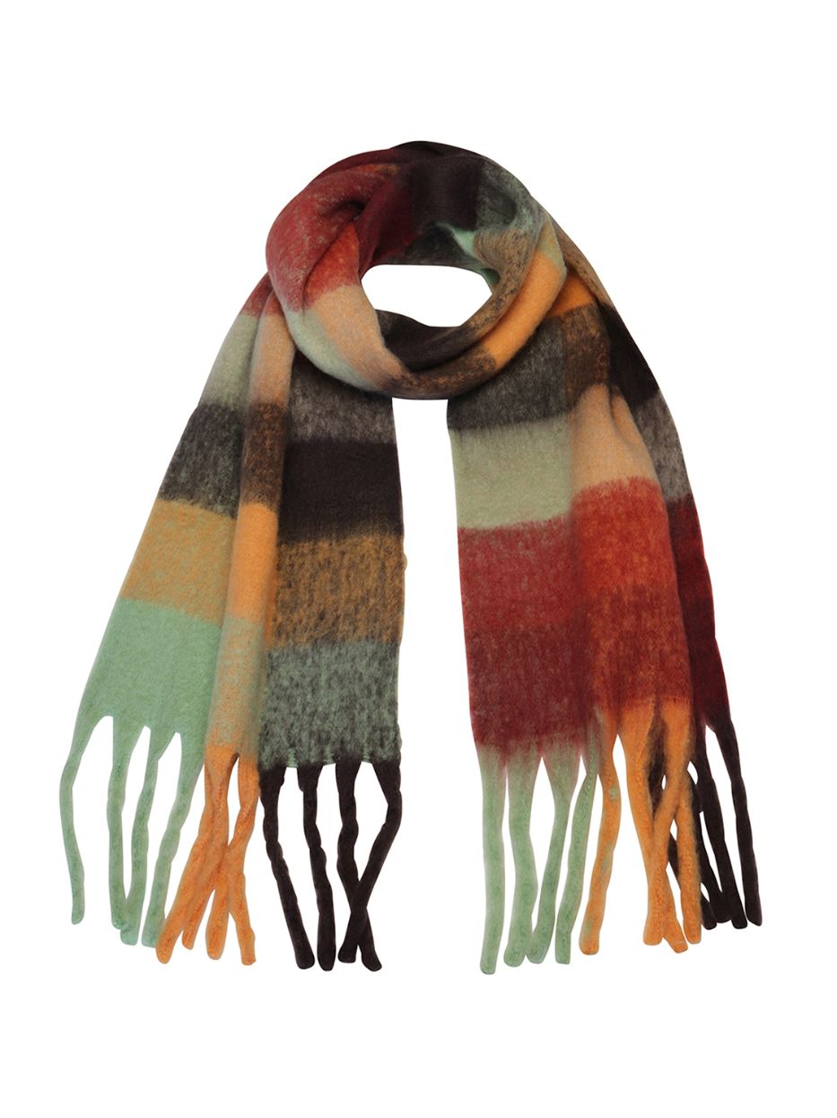 TIGER TREE Checkers Scarf - Pumpkin scarf - Zabecca Living