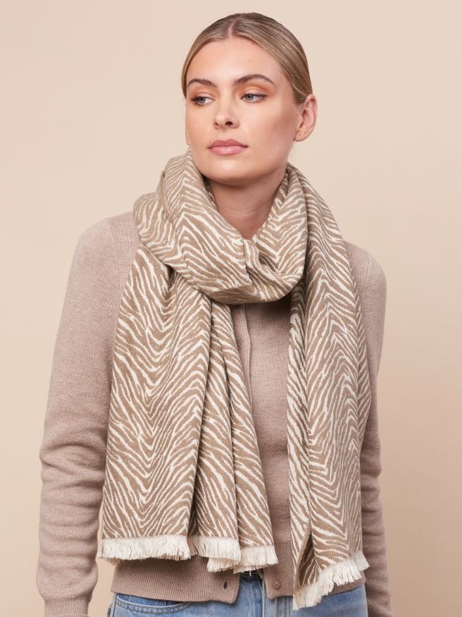 TIGER TREE Katoomba Scarf - Latte scarf - Zabecca Living