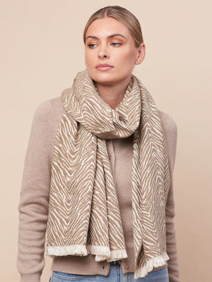 TIGER TREE Katoomba Scarf - Latte scarf - Zabecca Living