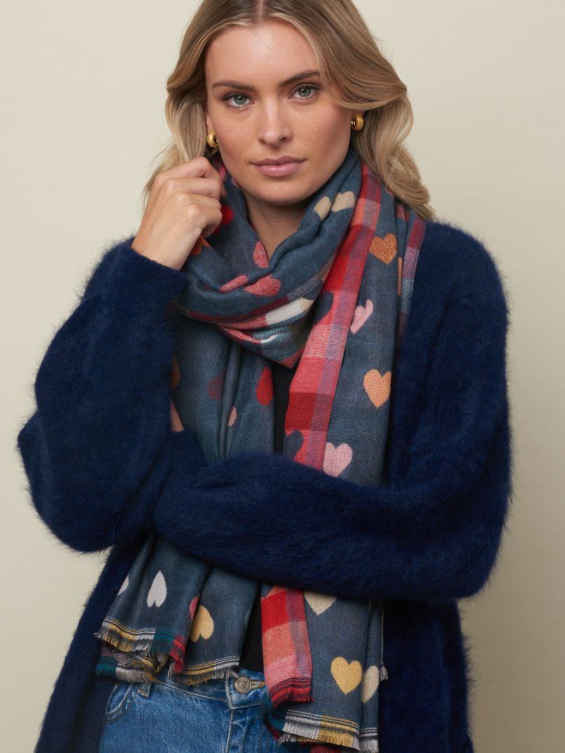 TIGER TREE Romance Scarf - Denim scarf - Zabecca Living