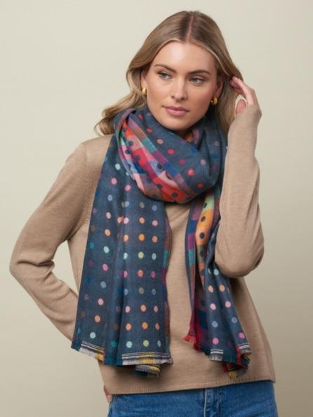 TIGER TREE She's Dotty Scarf - Denim scarf - Zabecca Living