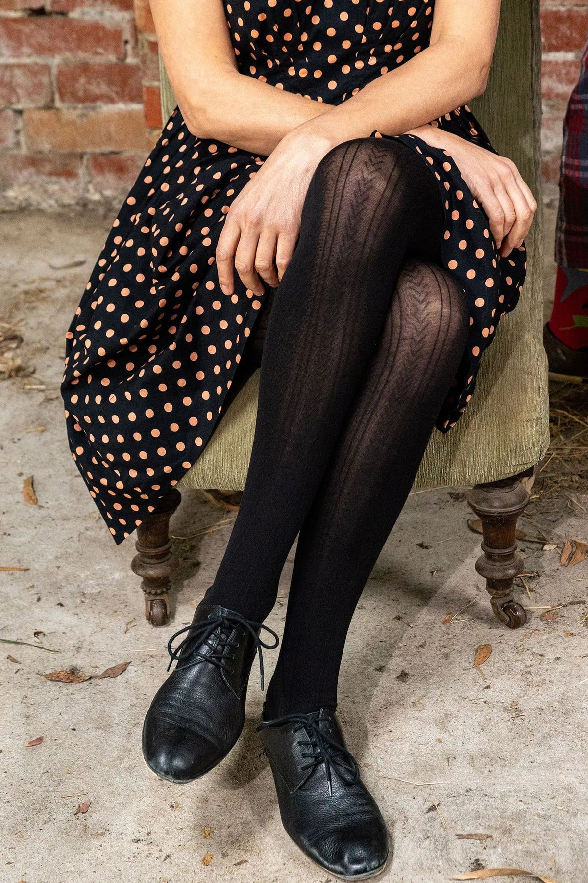 TIGHTOLOGY Chic Cotton Tights - Black TIGHTS - Zabecca Living