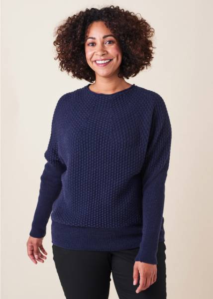 UIMI Bellamy Merino Wool Jumper - French Navy Jumpers + Knitwear - Zabecca Living