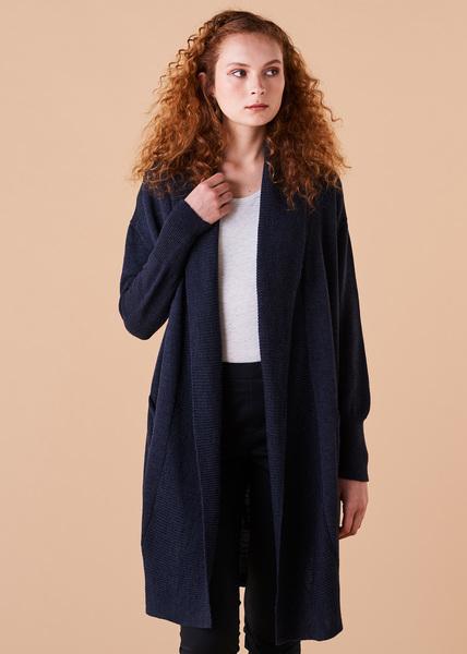 UIMI Celeste Merino Wool Cardigan - Storm Cardigan - Zabecca Living