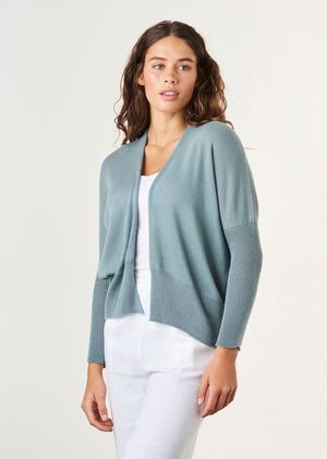 UIMI Nancy Cashmere and Cotton Cardigan - Duck Egg Jumpers + Knitwear - Zabecca Living