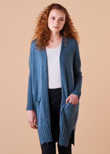UIMI Quinn Merino Wool Cardigan - Duck Egg Cardigan - Zabecca Living