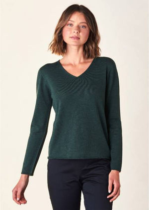 UIMI Scarlet V Merino Wool Top - Ivy Jumpers + Knitwear - Zabecca Living