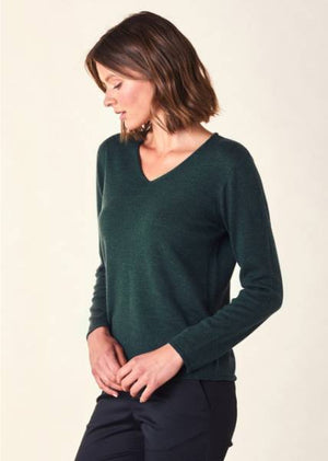 UIMI Scarlet V Merino Wool Top - Ivy Jumpers + Knitwear - Zabecca Living