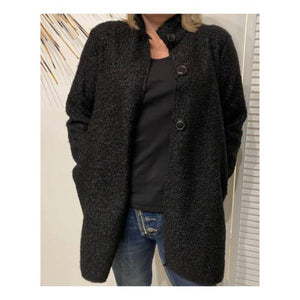 URBAN LUXURY 3 Button Coat - Black Jackets + Coats - Zabecca Living