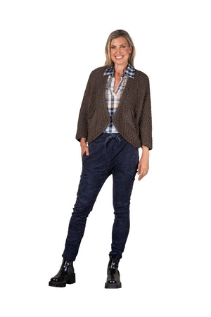 URBAN LUXURY Chunky Cardigan One Size - Chocolate Jumpers + Knitwear - Zabecca Living