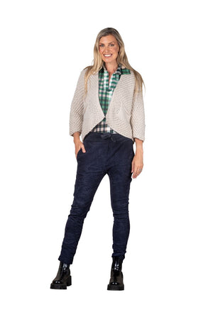 URBAN LUXURY Chunky Cardigan One Size - Cream Jumpers + Knitwear - Zabecca Living