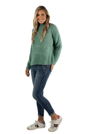 URBAN LUXURY Chunky Jumper - Sage Jumpers + Knitwear - Zabecca Living